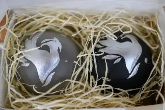 Weihnachtskugeln Phoenix – handbemalt 1 Stück