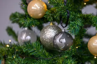 Weihnachtskugeln Phoenix – handbemalt 1 Stück